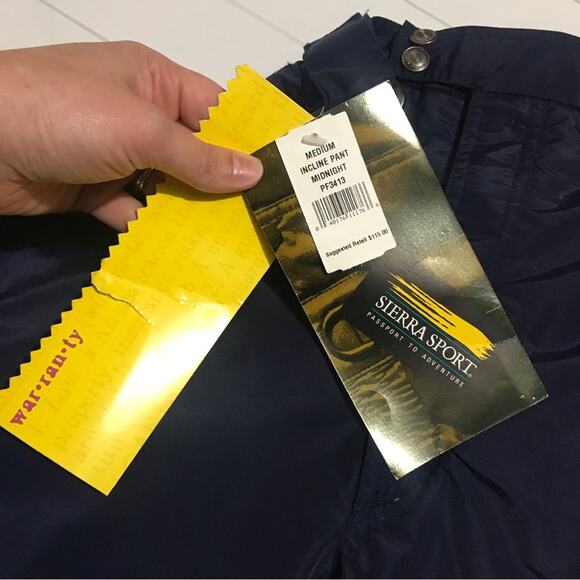 Sierra Sport NWT Incline Fleece Lined Ski Snow Pants Midnight Navy Blue Medium‎ - Picture 2 of 4